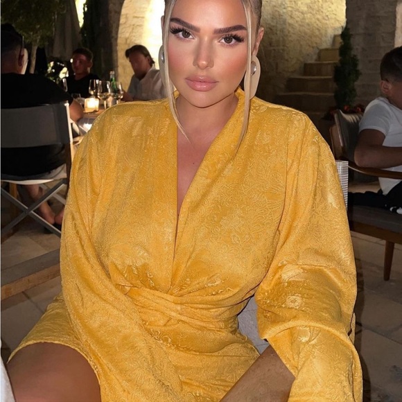 Zara Jacquard Knotted Mini Dress NWT - Picture 3 of 17